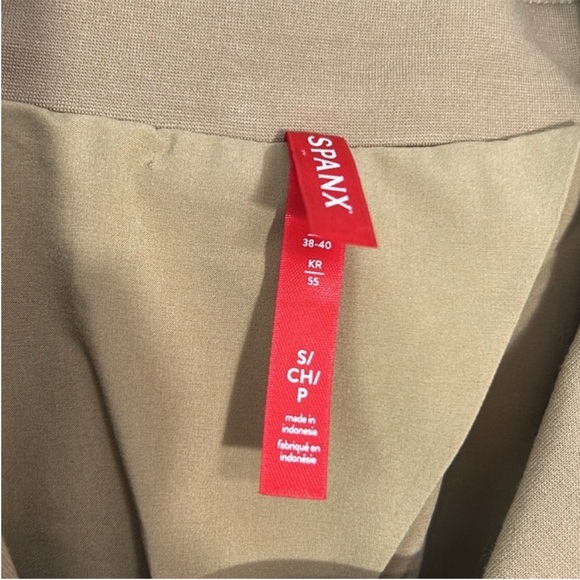 SPANX Small Blazer Ponte Perfect Asymmetric Tailored Blazer in Toffee NWT - Picture 7 of 8